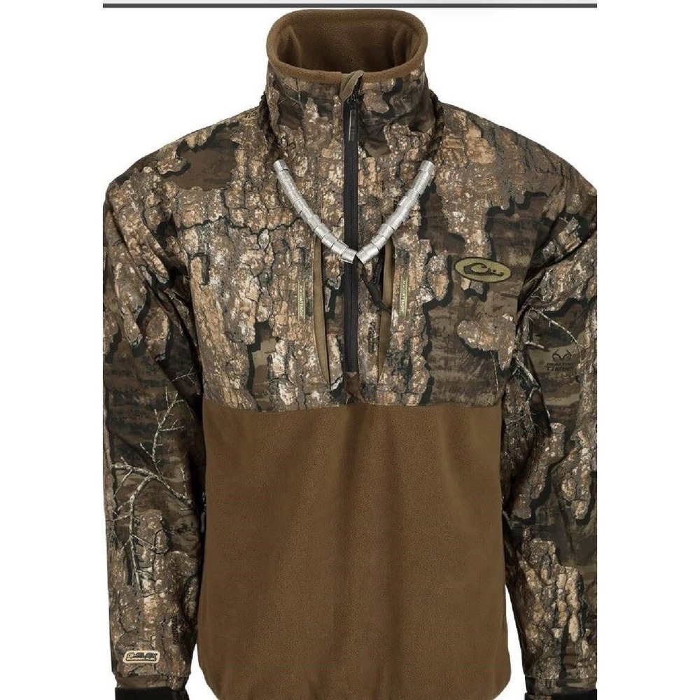 Drake Waterfowl Guardian Flex Fleece Eqwader 1/4 Zip Camo‎ Pullover 3XL XXXL